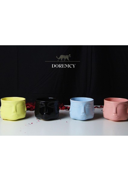 Siyah Çok Yüzlü Mini Bardak Vazo Saksı Sunumluk Çok Amaçlı Dekoratif Obje fırsatları