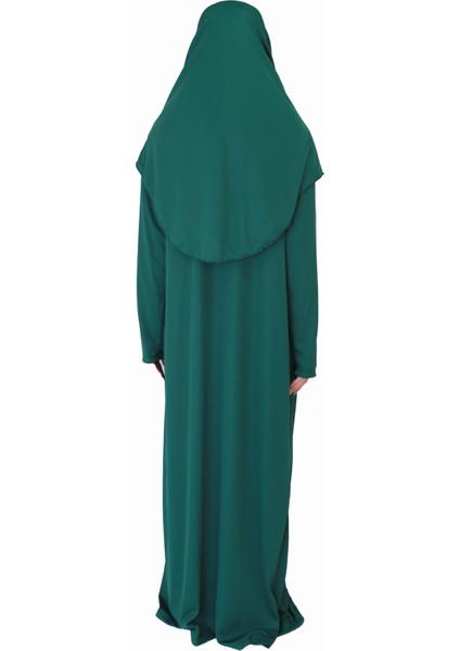Kabe Yeşili Fermuarsız Namaz Elbisesi