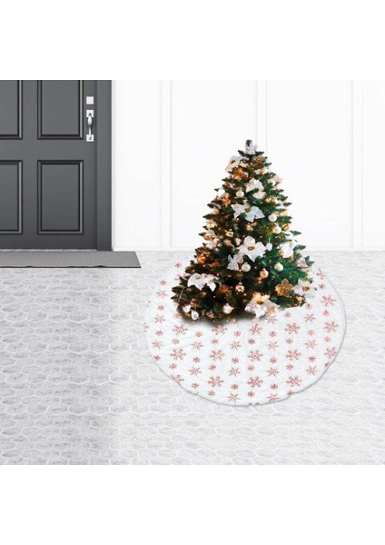 Strade Store Noel Ağacı Etek 35.43 Inç Peluş Dokunmamış Kumaş Dekorasyon (Yurt Dışından)