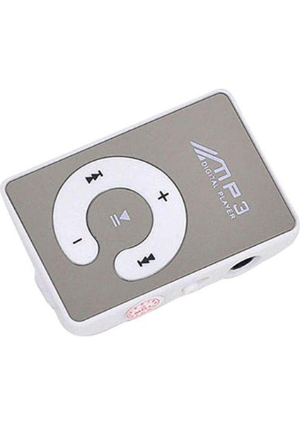 Mini Klip Müzik Mp3 Çalar Desteği 8gb Tf Kartlı Kulaklık-Beyaz (Yurt Dışından)