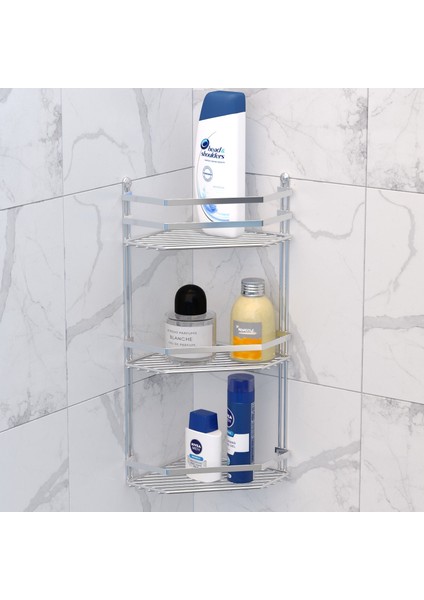 3 KATLI BANYO KÖŞELİĞİ KROM ES076