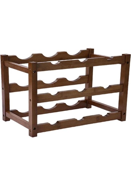 Çok Katmanlı Şarap Rafı Şarap Ekran Kiler Bar Organizatör 3 Katmanlar Için Şarap Tutucu Standı (Yurt Dışından)