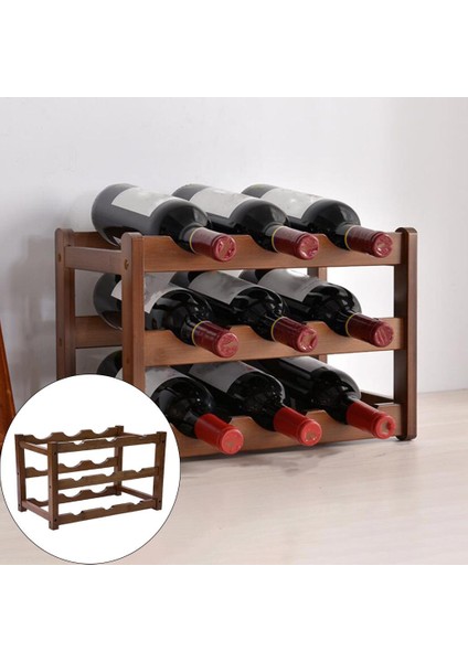 Çok Katmanlı Şarap Rafı Şarap Ekran Kiler Bar Organizatör 3 Katmanlar Için Şarap Tutucu Standı (Yurt Dışından) modelleri