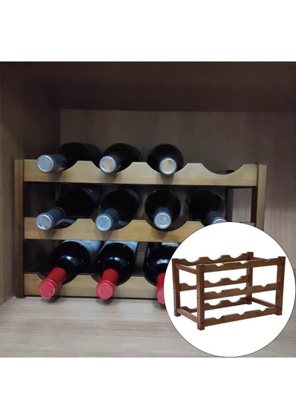 Çok Katmanlı Şarap Rafı Şarap Ekran Kiler Bar Organizatör 3 Katmanlar Için Şarap Tutucu Standı (Yurt Dışından) indirimleri