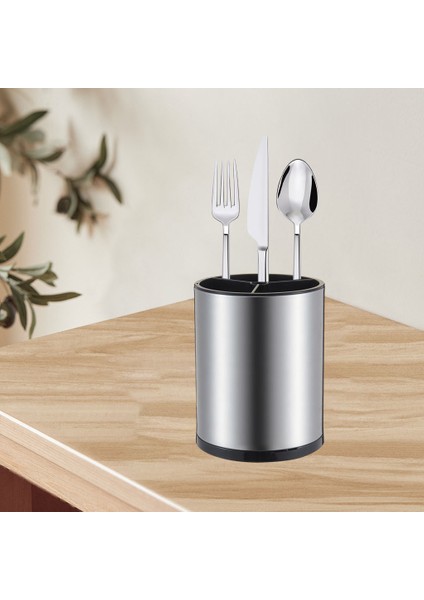 Spatula Çatal Bıçak Takımı Tezgah Örgütü Için Silverware Depolama Rafı Yuvarlak 3 Yuvası (Yurt Dışından)