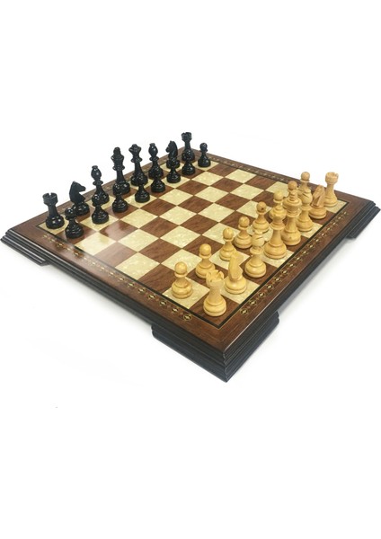 Wood Art El Yapımı Ahşap Satranç Seti Kızıl indirimleri