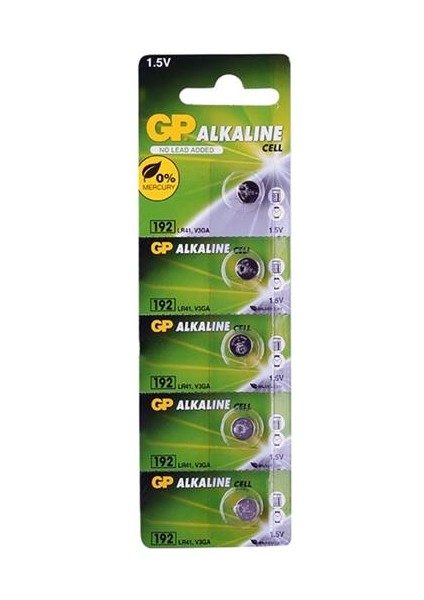 192 1.5 Volt LR41 Alkalin Düğme Pil 5'li 661026