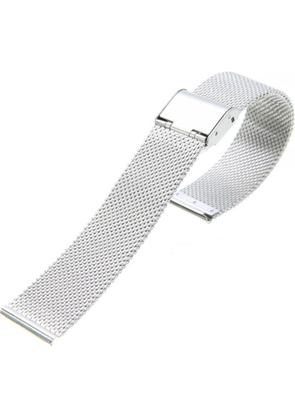 22MM Saat Kordonu Çelik Hasır Silver Örgü Kordon