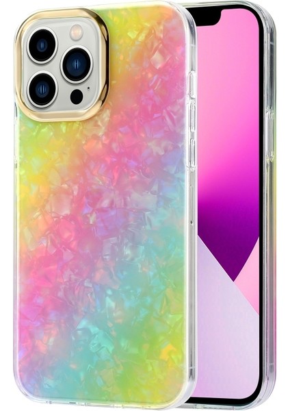 iPhone 13 Pro Max Için Gökkuşağı Desenli Cep Telefonu Kılıfı (Yurt Dışından)