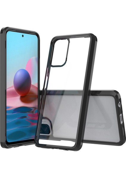 Xiaomi Redmi Için Not 10 Tpu + Akrilik Koruyucu Kılıf - Siyah (Yurt Dışından)