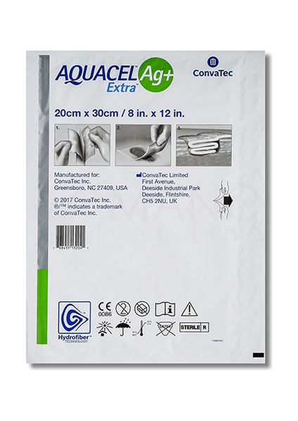 Aquacell 20X30CM Ag Plus Alginate Extra Gümüşlü  Örtüsü