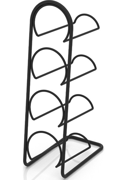 Metal 4'lü Şaraplık MG024 Siyah fiyatları