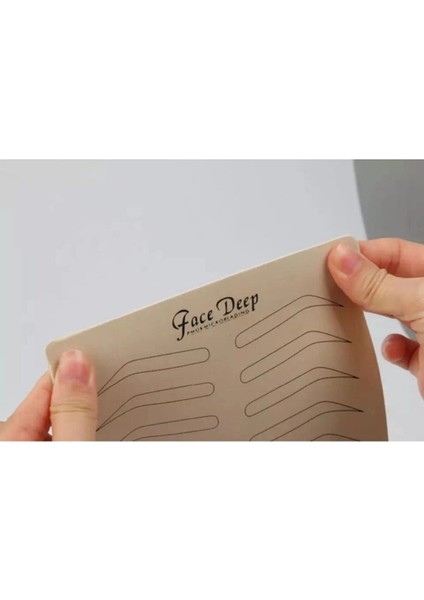 5 Adet Kaş Çizgili Pudralı Microblading Lateks Suni Deri modelleri