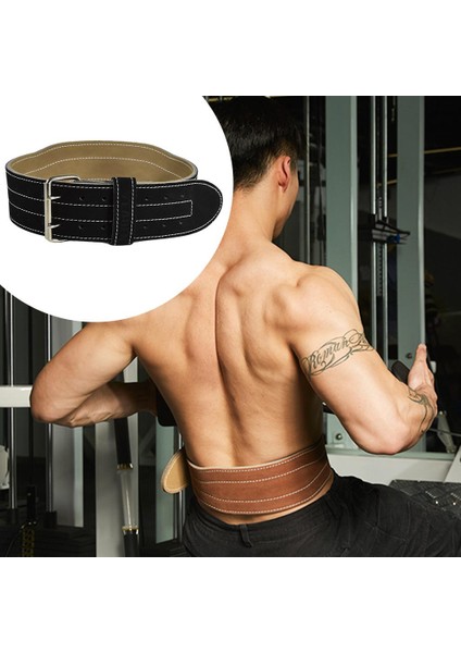 Halter Kemer Fitness Eğitim Gym Geniş Vücut Geliştirme Powerlifting Pu M Siyah (Yurt Dışından) fırsatları