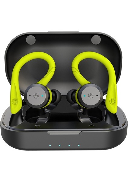 BE1032 Kulak Kancası Su Geçirmez Spor Tws Kablosuz Bluetooth Kulaklık-Sarı (Yurt Dışından)