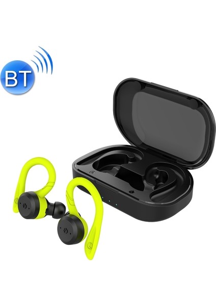 BE1032 Kulak Kancası Su Geçirmez Spor Tws Kablosuz Bluetooth Kulaklık-Sarı (Yurt Dışından)