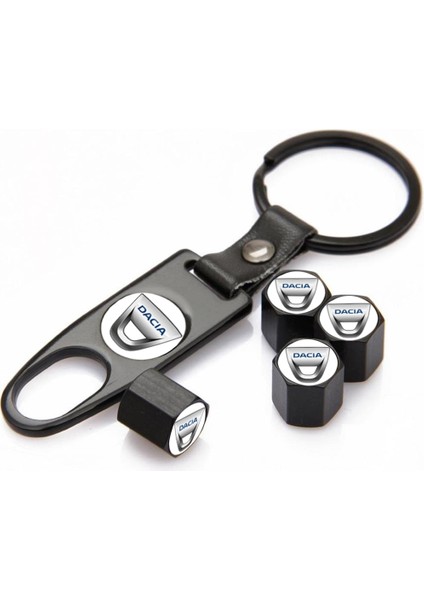 Dacia Paslanmaz Çelik Sibop Kapağı ve Anahtarlık Seti