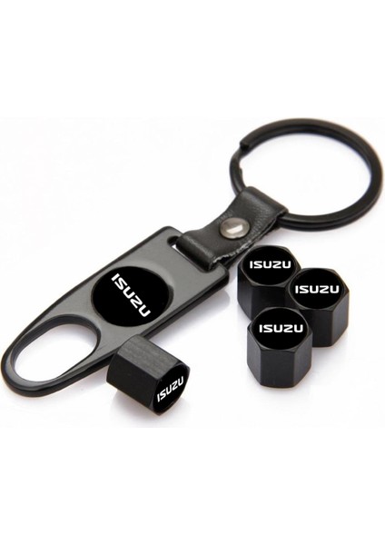 Isuzu Paslanmaz Çelik Sibop Kapağı ve Anahtarlık Seti