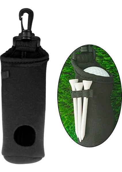 Golf Topu Taşıma Çantası Ile Kanca Ile 3 Golf Topu 3 Tees Bel Kese Siyah Çanta(Yurt Dışından) fırsatları