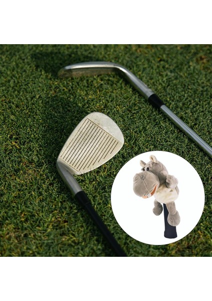 Yenilik Peluş No.1 Golf Sürücüsü Headcover Hayvan Kulübü Başkanı Aksesuarları Hippo Kapakları fırsatları