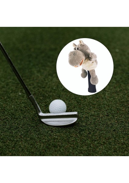 Yenilik Peluş No.1 Golf Sürücüsü Headcover Hayvan Kulübü Başkanı Aksesuarları Hippo Kapakları indirimleri