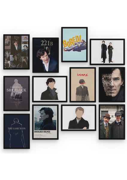 Sherlock Holmes 12 Parça Mdf Tablo