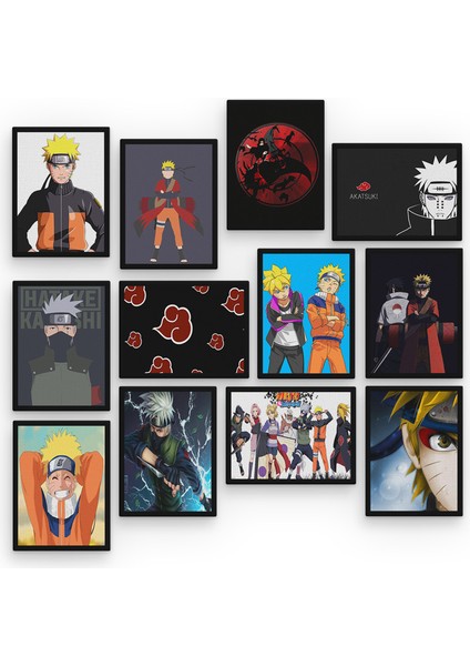 Naruto 12 Parça Mdf Tablo