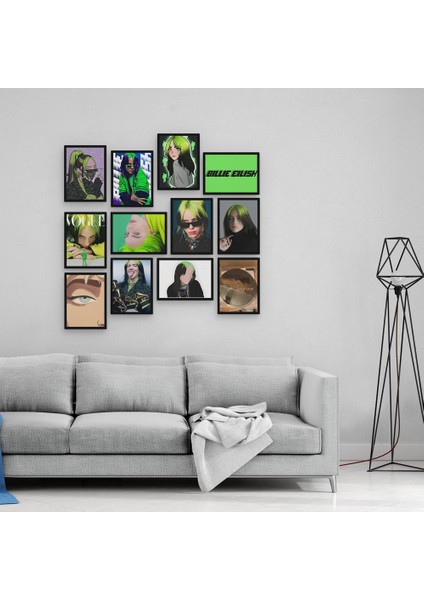 Billie Ellish 12 Parça Mdf Tablo fiyatları