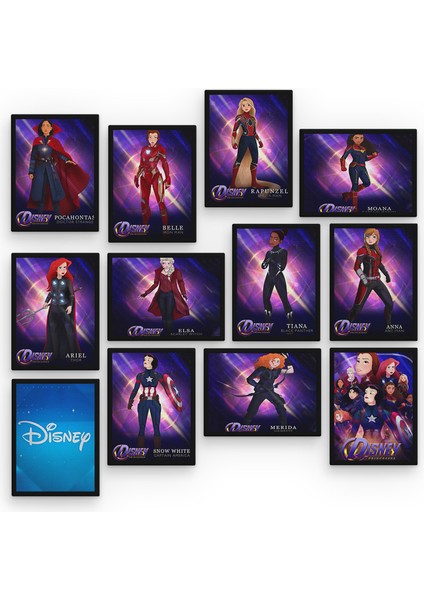 Disney Prenses 12 Parça Mdf Tablo