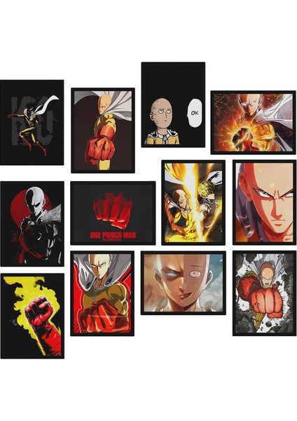 One Punch Man 12 Parça Mdf Tablo