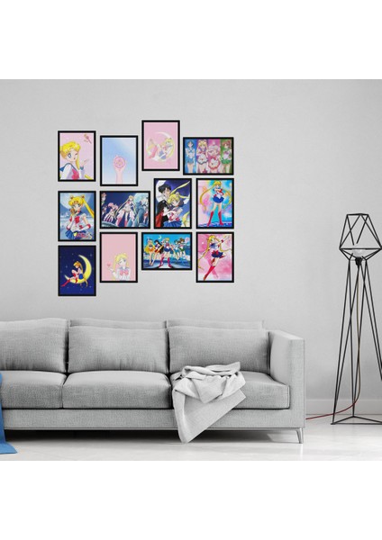 Sailor Moon 12 Parça Mdf Tablo