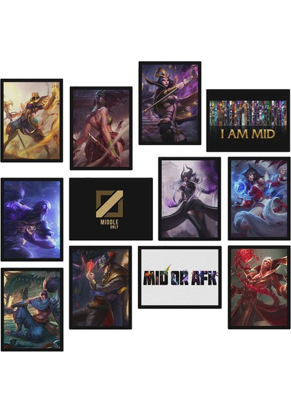 Mid Lol 12 Parça Mdf Tablo