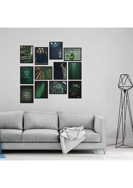 Slytherin 12 Parça Mdf Tablo