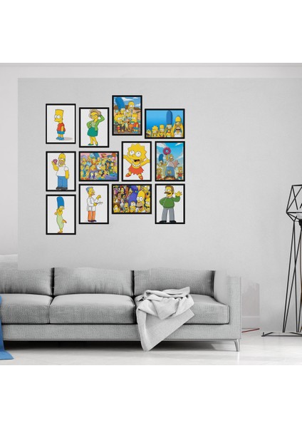 The Simpson 12 Parça Mdf Tablo