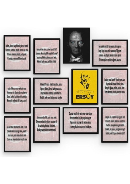 Istiklal Marşı 12 Parça Mdf Tablo