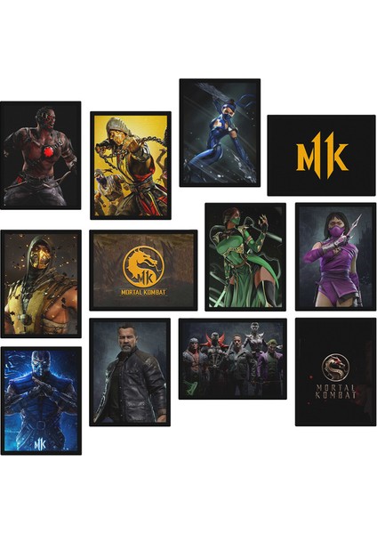 Mortal Kombat 12 Parça Mdf Tablo