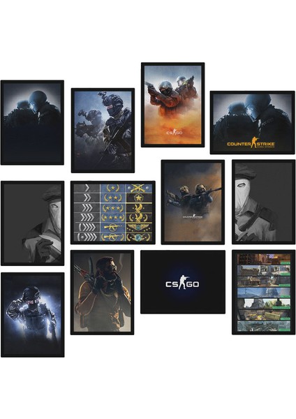 Cs Go 12 Parça Mdf Tablo