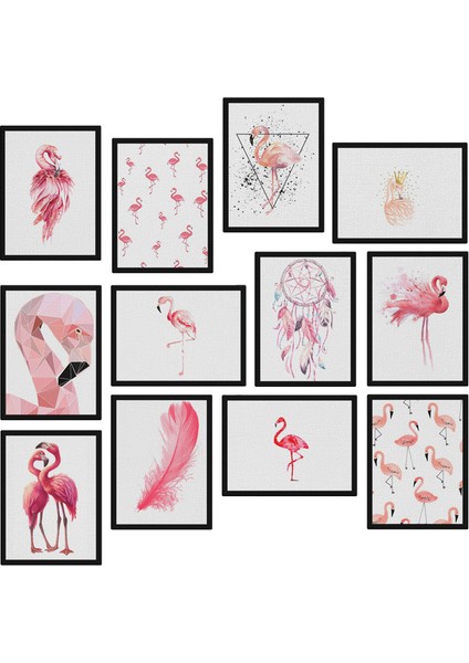 Flamingo 12 Parça Mdf Tablo