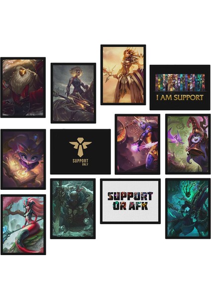 Support Lol 12 Parça Mdf Tablo