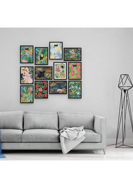 Hayvanlar Alemi 12 Parça Mdf Tablo