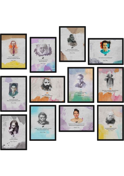 Değerli Sözler 12 Parça Mdf Tablo