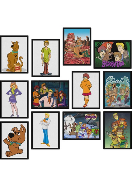 Scooby-Doo 12 Parça Mdf Tablo