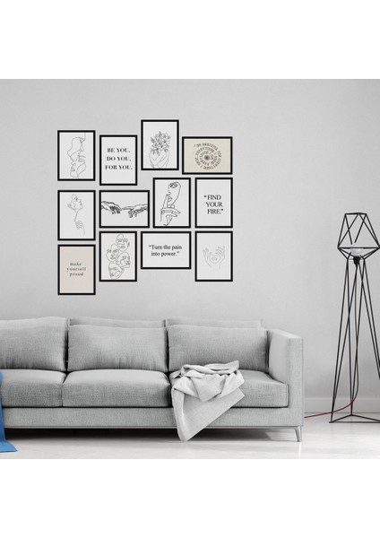 Motivasyon 12 Parça Mdf Tablo