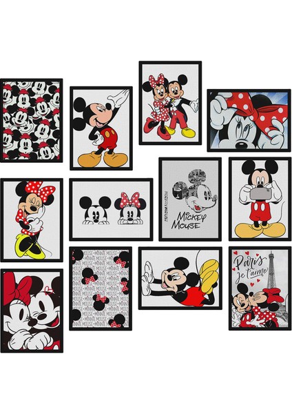 Mickey Mouse 12 Parça Mdf Tablo