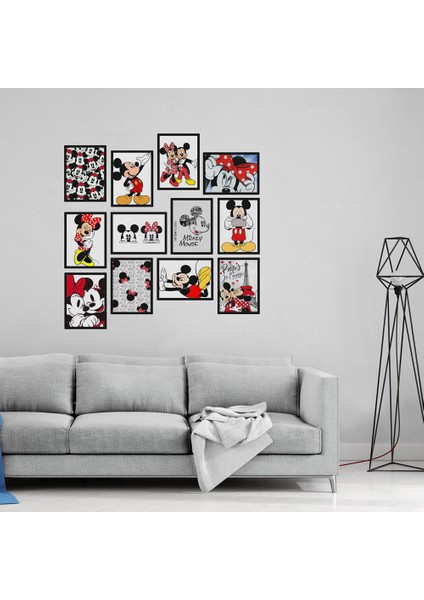 Mickey Mouse 12 Parça Mdf Tablo