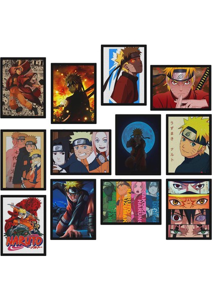 Naruto 12 Parça Mdf Tablo