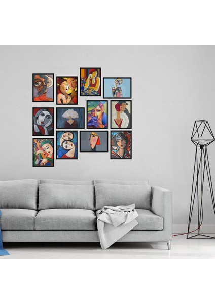 Ekspresyonizm 12 Parça Mdf Tablo