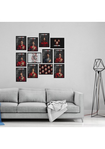 La Casa De Papel 12 Parça Mdf Tablo