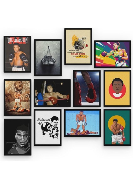 Muhammed Ali 12 Parça Mdf Tablo