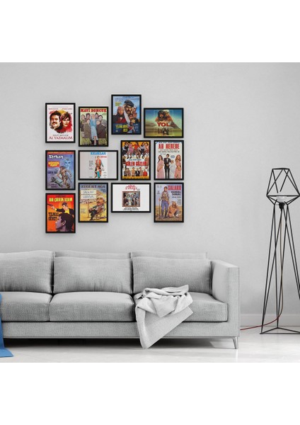Yeşilçam 12 Parça Mdf Tablo